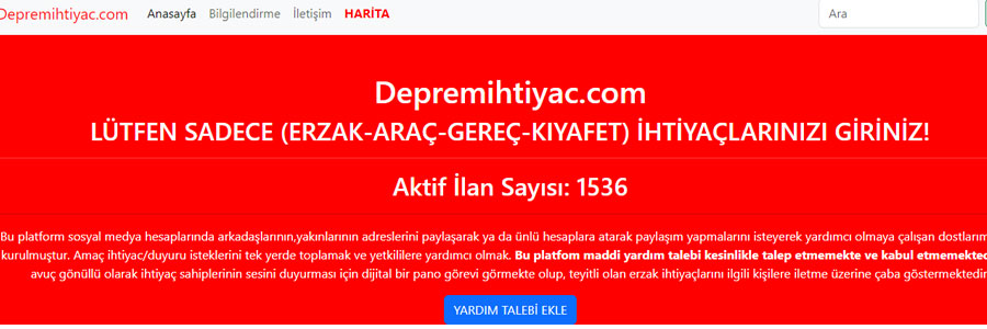 deprem yardim siteleri 14